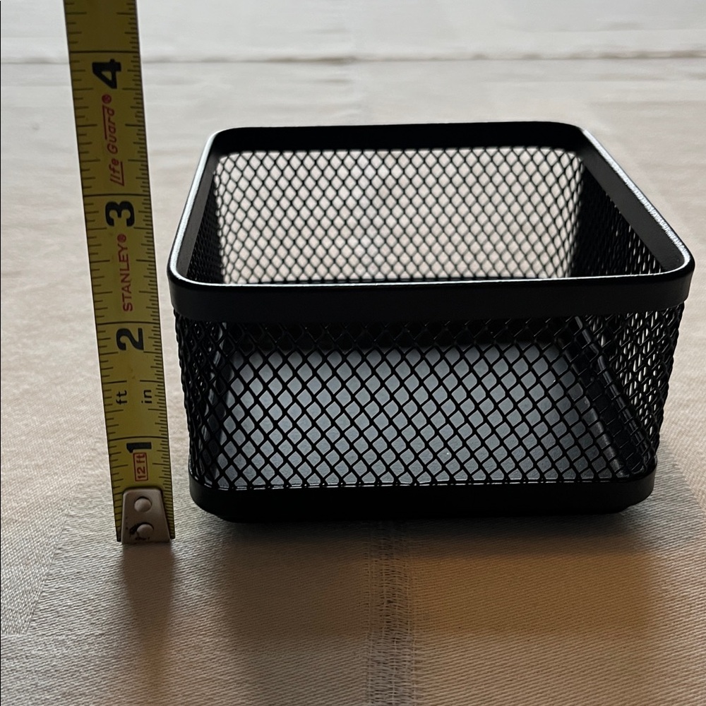 Metal Wire Black Mesh Desk Organizer Bins - Set of 2 - Picture 3 of 7